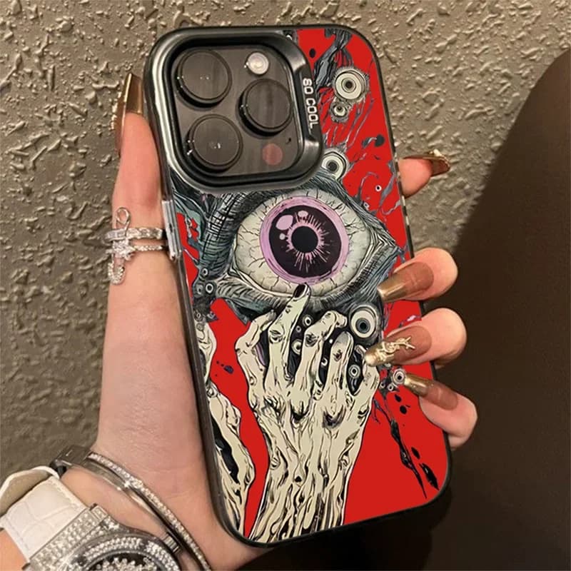 Spooky Scary Red Eye Laser Phone Case For Xiaomi Redmi Note 13 Pro 12 Pro Plus 11 10 12S 11S 10S 13C K70 Ultra Shickproof Cover