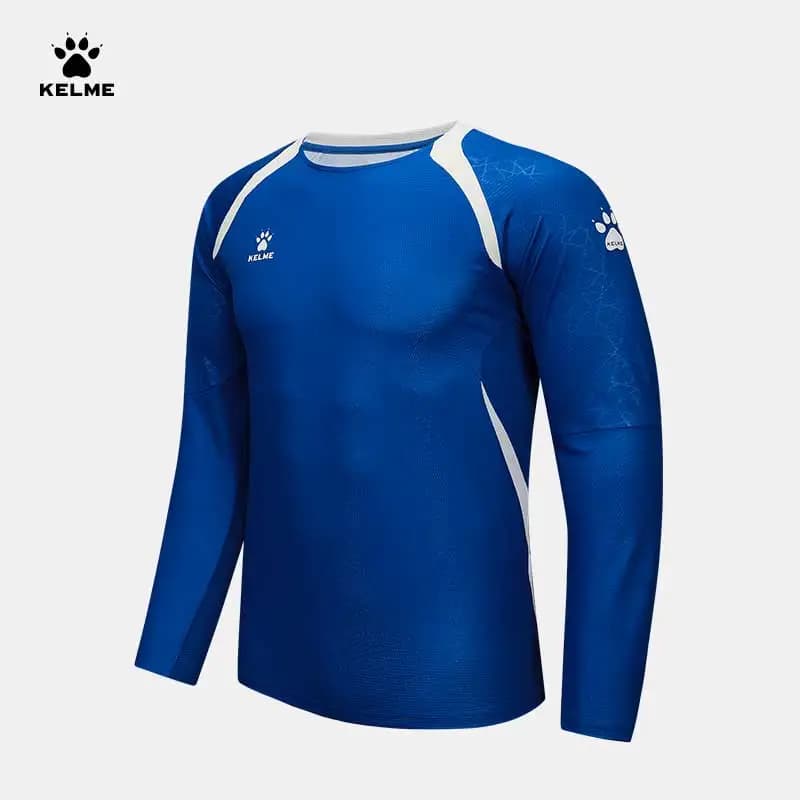 Kelme Training Long Sleeve T-shirt Men's New Round Neck Breathable Football Sports Hoodie Outdoor Running Daily Training