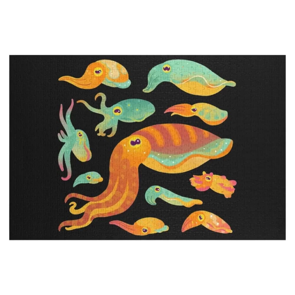 Cuttlefish - dark Jigsaw Puzzle Game Children Customizeds For Kids Woods For Adults Novel Toys For Children 2022 Puzzle
