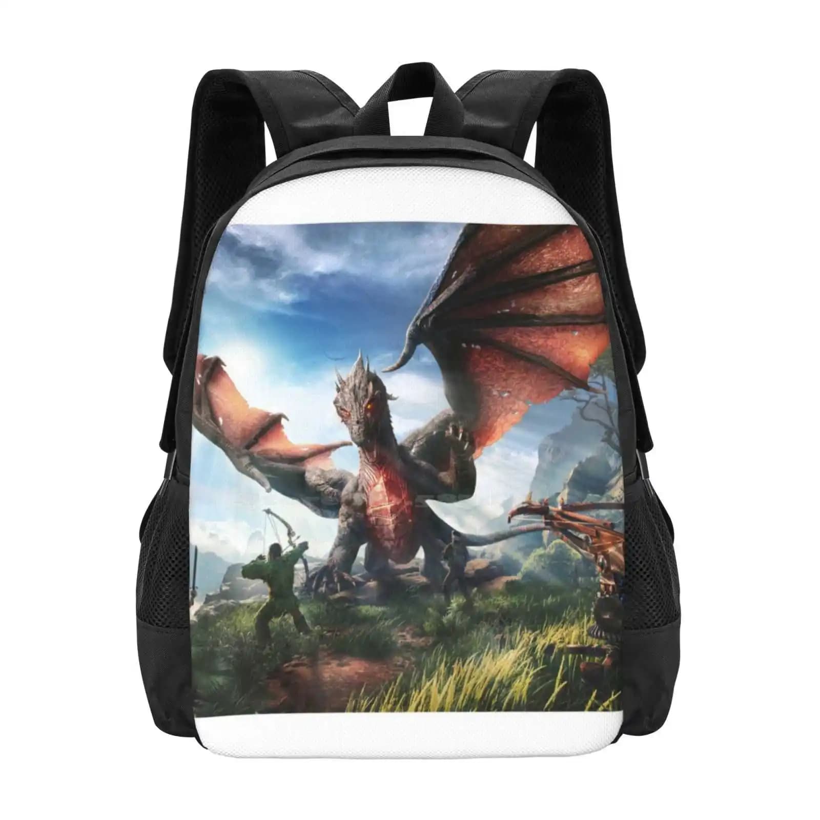 Ark Survival Evolved Fashion Pattern Design Travel Laptop School Backpack Bag Ark Steam Epic Game Dinosaurs Merchandising