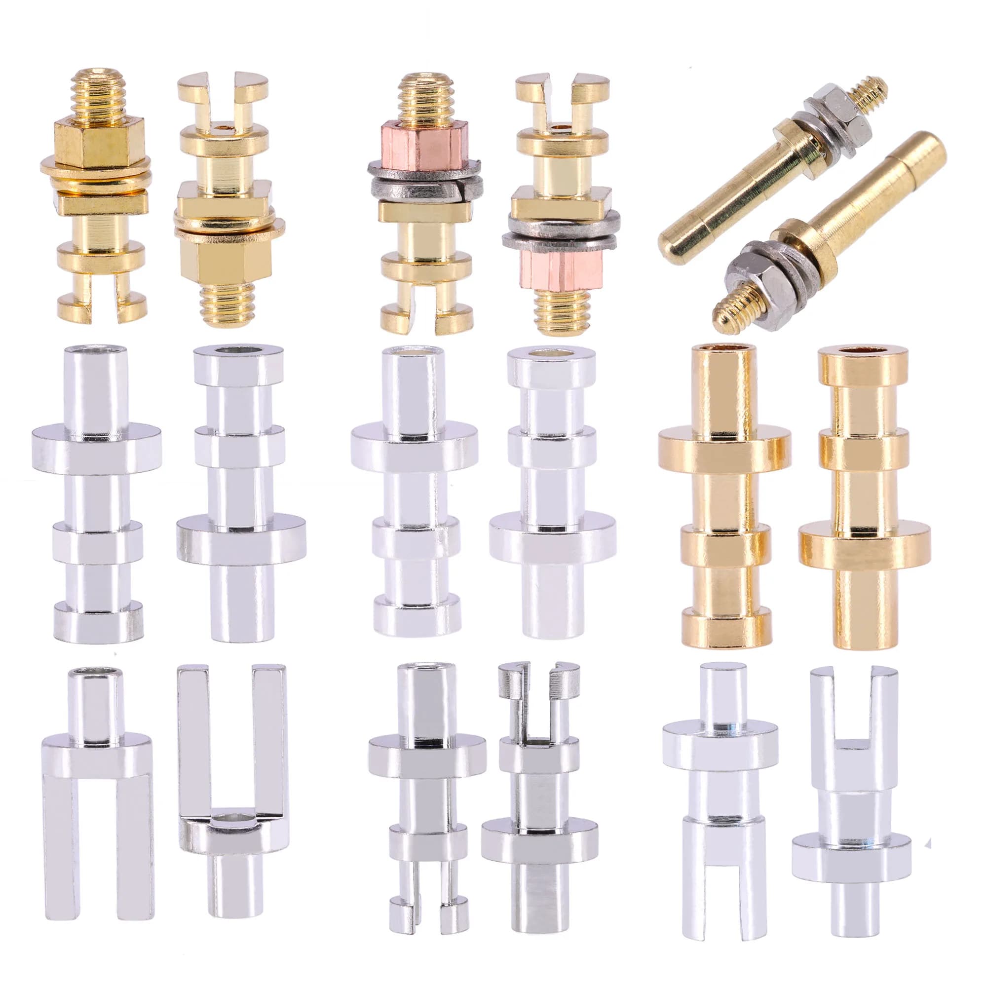 20PCS DIY Terminal Turret Lug Tag Strip Board Copper Tin Silver Gold Plated For Vintage Tube Guitar Audio AMP