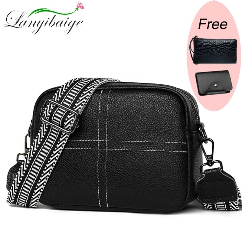 High Quality Genuine Leather Shoulder Crossbody Bag For Women 2023 New Luxury Solid Color Cow Leather Women's Bag Ladies Handbag