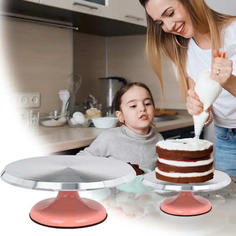 Metal Cake Turntable Alloy Cake Spinner Turn Table Turntable Baking Tools Cake Rotating Stand Cake Decorating Supplies For Cake