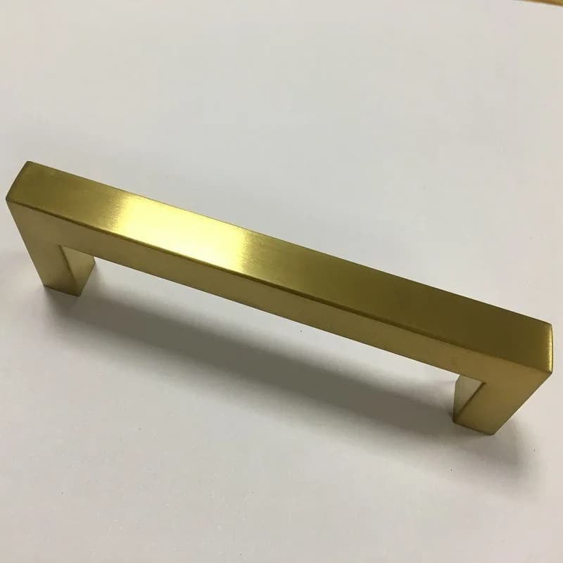 Gold Stainless Steel Cabinet Square Handles Modern Minimalist Furniture Drawer Wardrobe Door Stainless Steel Gold Handles