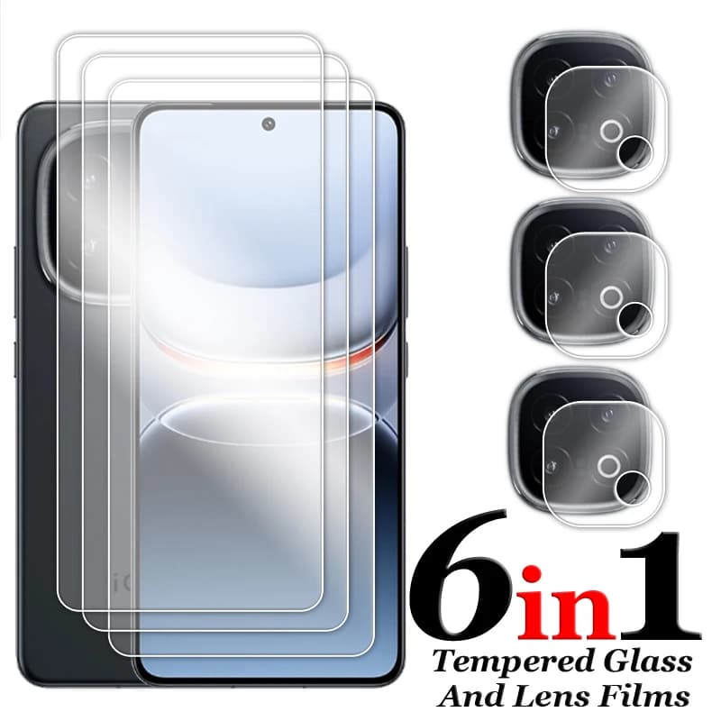 For Vivo iQOO 13 5G Glass 6.82 inch Full Glue Transparent Screen Protector For iQOO 13 Tempered Glass For Vivo iQOO 13 Lens Film