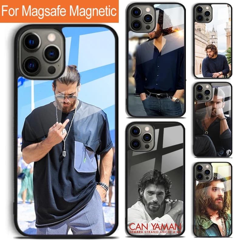 Can Yaman Phone Case For iPhone 16 15 14 13 12 11 Pro Max Plus Magsafe Magnetic Wireless Charging Cover