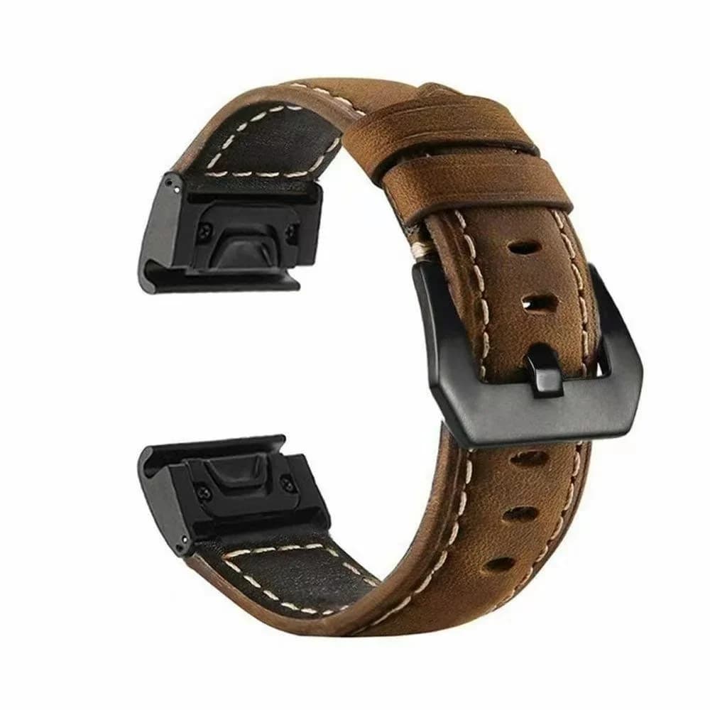 Genuine Leather Strap for Garmin Fenix 7 7X Pro 6X 5X 8 8X Plus Tactix 7 AMOLED Epix Pro Enduro 2 Quickfit 26mm Release Strap