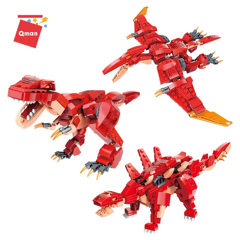 3in1 Dinosaur World Transformed Tyrannosaurus Building Blocks DIY Ideas Jurassic Animal Dinosaur Assembly Bricks Kids Gifts