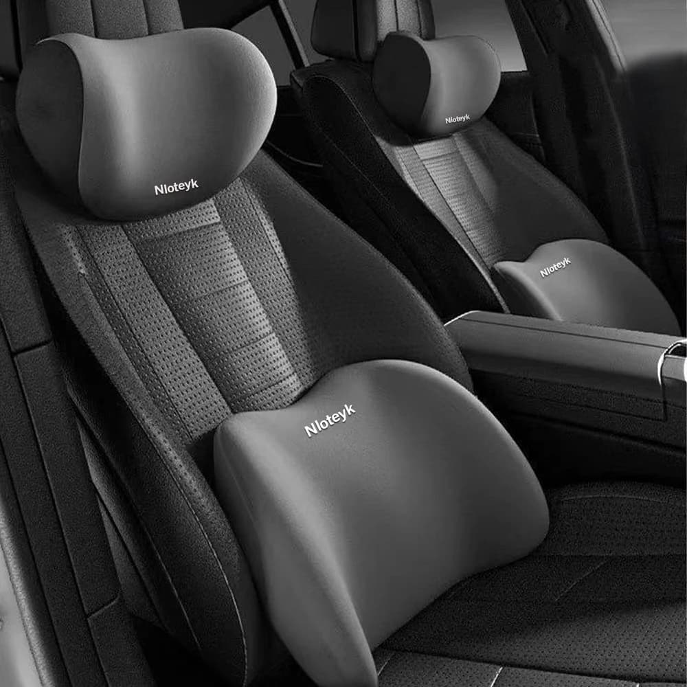 Car Universal Headrest Lumbar Memory Foam Cervical Lumbar Support Car Headrest Backrest Pillow Office Car Interior Accessories