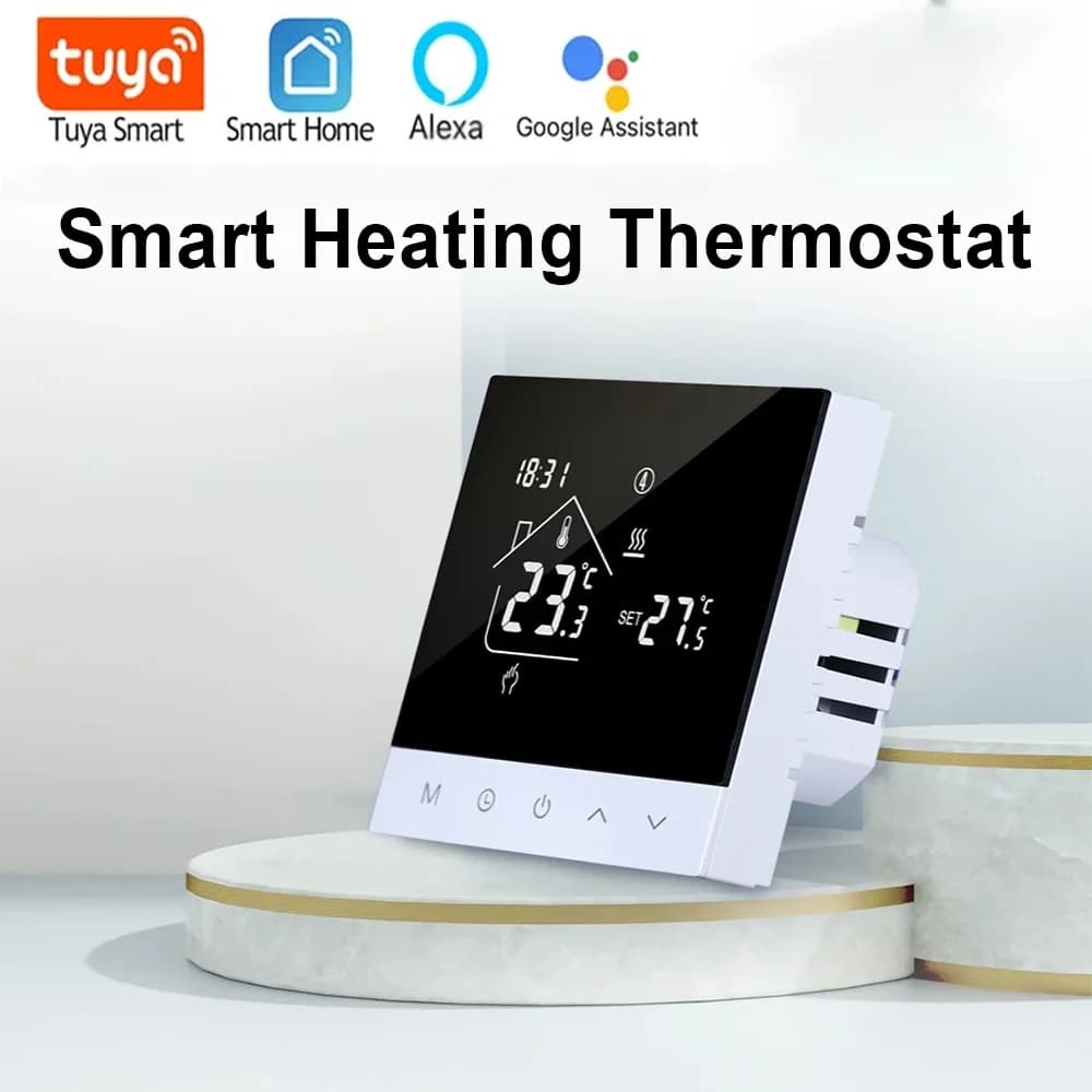 Tuya WiFi Smart Thermostat Electric Floor Heating Gas Boiler Temperature LCD Display Voice Remote Controller Google Home Alexa