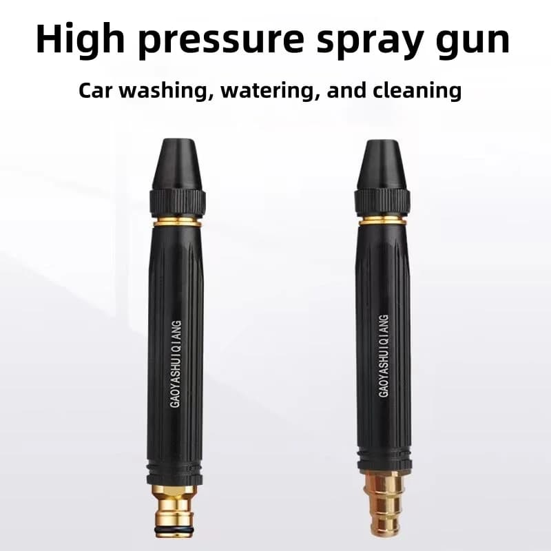 High-pressure Water Gun Black Pagoda Alloy Nozzle Plastic Body Direct Spray Car Wash Garden Cleaning Portable Durable Heavy-duty