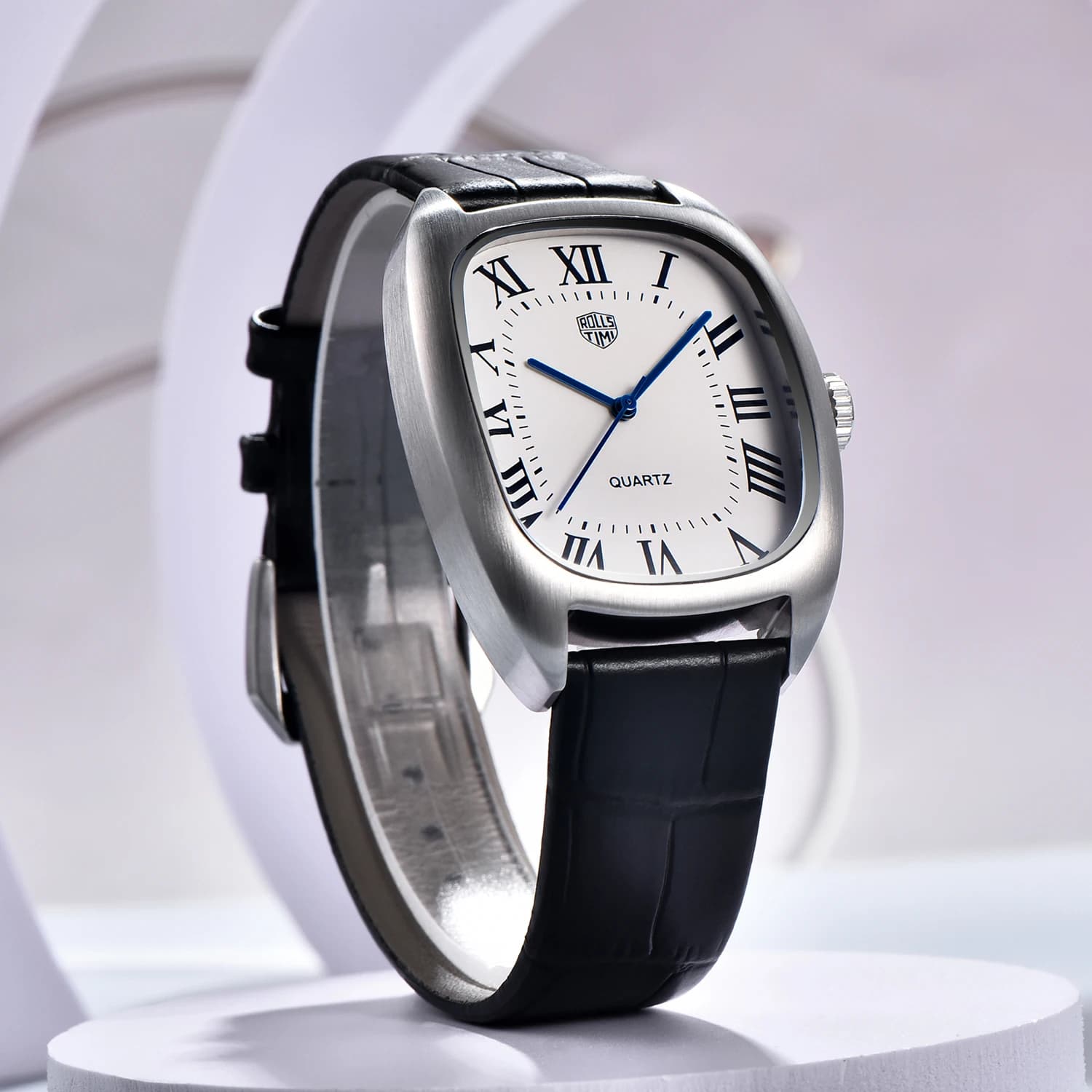 2025 New RollsTimi Oval Men's Watches Top Brand Luxury Quartz Watch For Men Fashion Watch Man Waterproof VH31 Clock Gift Leather