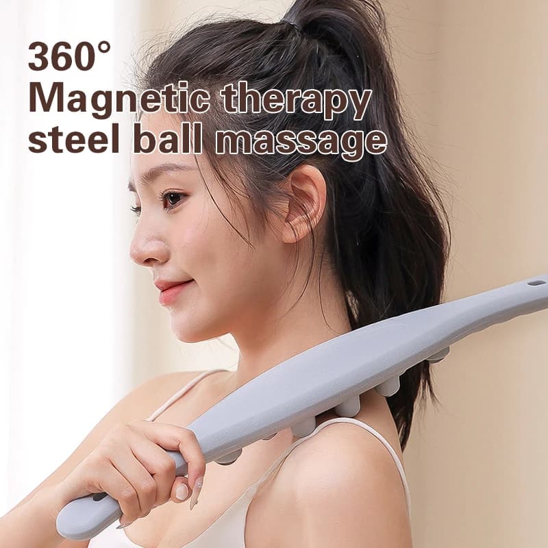 Massage Roller Stick Whole Body Meridian Massage Blood Dredging Therapy Magnetic Bead Steel Bead Roller Stick