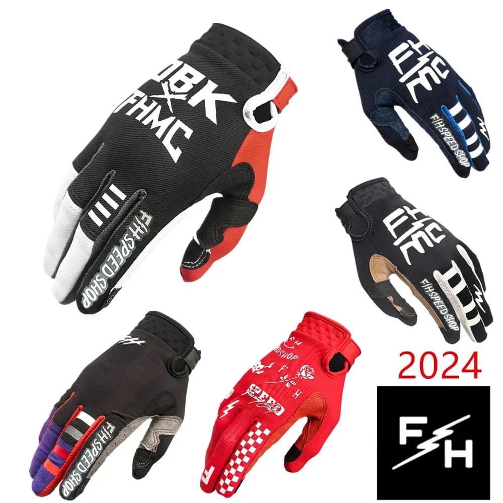 2024 FH MX Gloves Red Motocross Gloves Cycling Bicycle Riding Motorcycle Gloves MX MTB Racing Sports Cycling Dirt Bike Glove