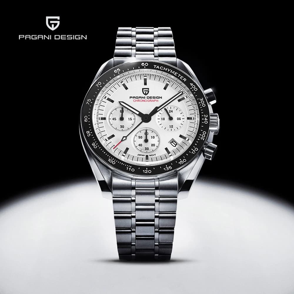 PAGANI DESIGN Moon Mens Watches Luxury Automatic Quartz Watch For Men Chronograph Waterproof Sports Clock Men Wristwatch Relogio
