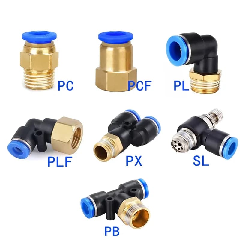 1PCS Pneumatic Quick Connector PCF PC PL SL PB 4MM-12mm Hose Tube Air Fitting 1/4" 1/8" 3/8" 1/2"BSPT Male Thread Pipe Coupler