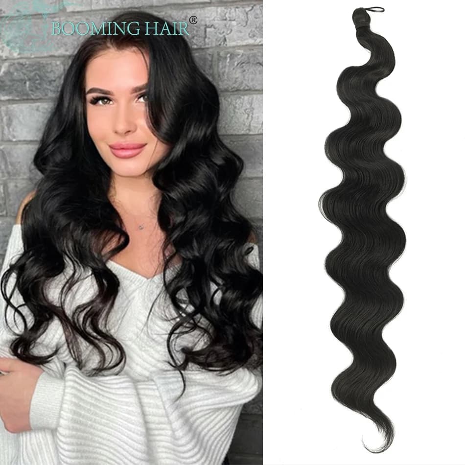 Body Wave Hair Crochet Hair Extensions  Synthetic Hair Extension Box Braids 24 Inches Ombre Black Braiding Hair  For Women Daily