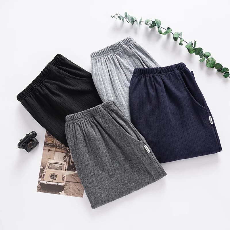 Modal Men Pajama Shorts Summer Solid Color Elastic Waist Short Pants Casual Breathable Short Bottoms Sleepwear pijama hombre