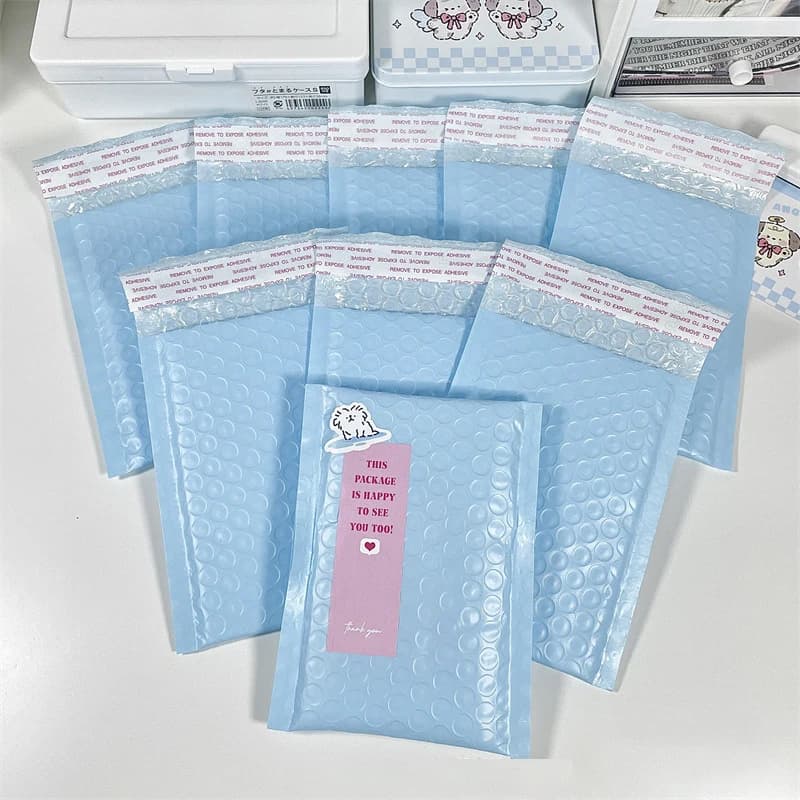 20PCS Sky Blue Bubble Mailer Envelopes Self Seal Mailing Bag Bubble Envelope Wedding Greeting Card Gift Bag Shipping Envelopes