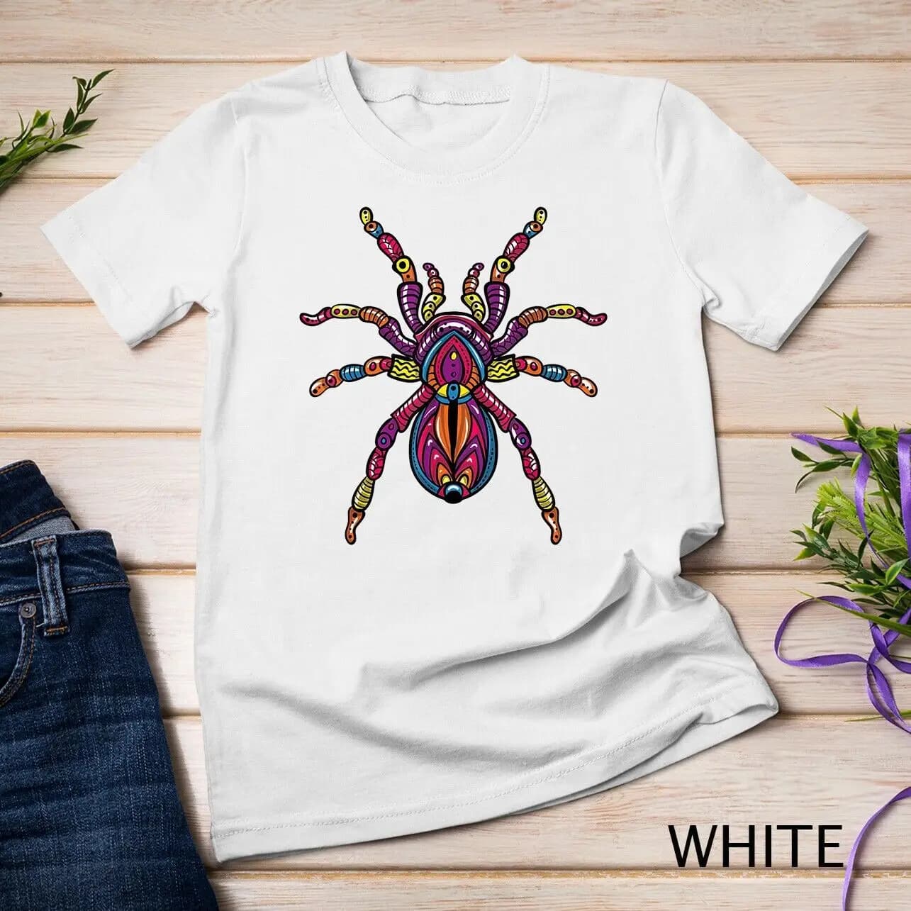 Psychedelic Tarantula Spider Illustration Lover Owner Gift Unisex T-shirt