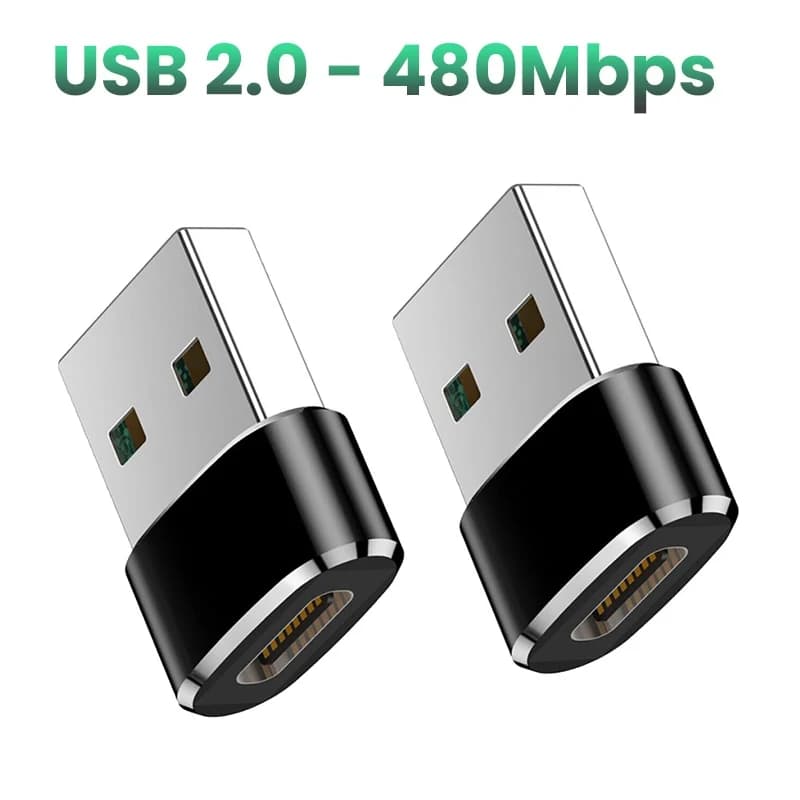 USB C Adapter Aluminum Alloy Shell USB 2.0 Male to USB 3.1 Type C Female Type-C Adapter for Laptop Samsung Xiaomi 10 Earphone