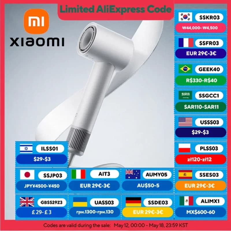 XIAOMI MIJIA High Speed Hair Dryer H501 SE 62m/s Wind Speed Negative Ion Hair Care 110,000 Rpm Professional Dry 220V CN Version