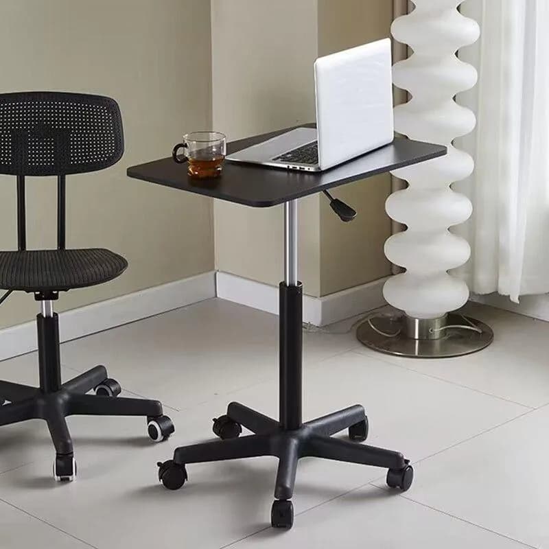 Small lift desk computer desk work desk with pulleys movable standing desk bedside table office desk