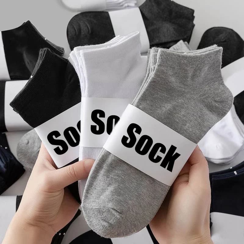NEW 5Pairs High Quality Men Socks Breathable Cotton Sports Socks Invisible Low Cut Ankle Sock Men's Casual Boat Sox Short Sokken