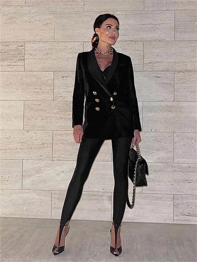 Korean Fashion High-Waisted Black Skinny Y2K Women's Pants Glitter Casual Club Leggings Long Winter Fashion 2025