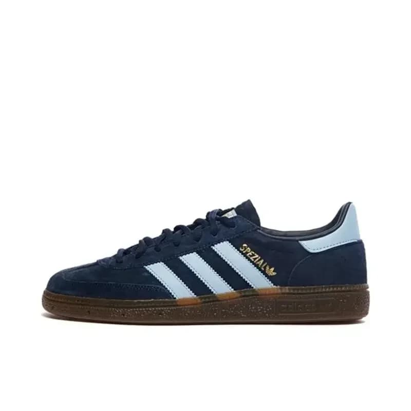 Adidas Originals Handball Spezial Comfortable Casual Low Flat Board Shoes for Men and Women Navy Blue
