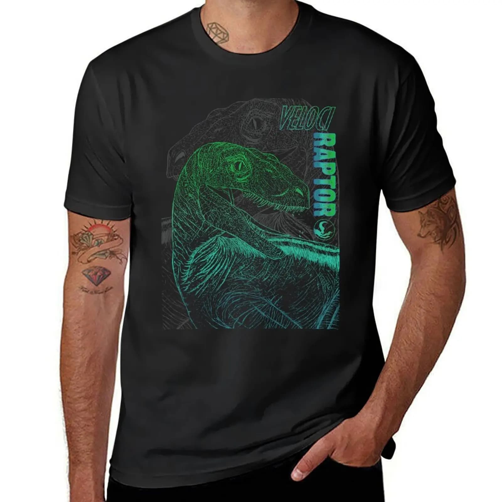 Jurassic Park Velociraptor T-Shirt quick-drying cute clothes graphics t shirt men