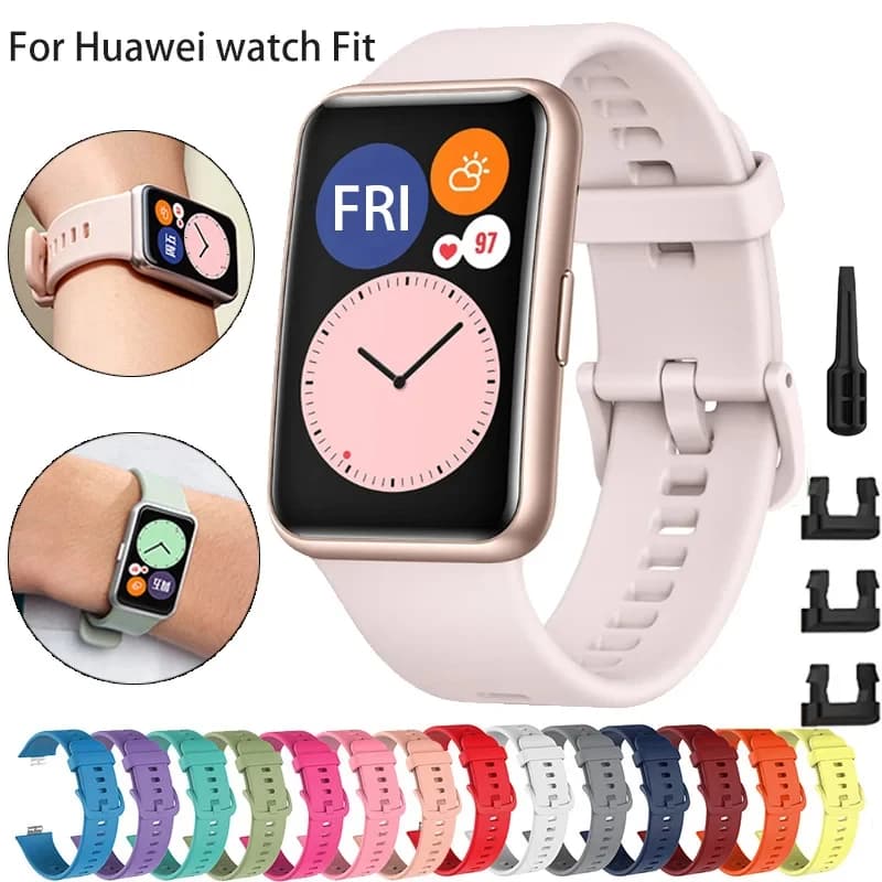 Silicone Band For Huawei Watch FIT Strap Smartwatch watchband Accessories Replacement Sport Wrist bracelet with tool watch Strap