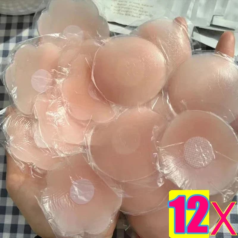 Round Ventilate Silicon Chest Cover Reusable Women Breast Petals Lift Nipple Cover Lift Tape Bra Pads Invisible Bra Chest Paste