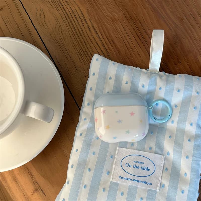 Colorful Stars For iPhone Headphone Case Airpods4 Wireless Bluetooth Headphone Case Airpodpro2 iPod Headphone Case Airpods3 Case