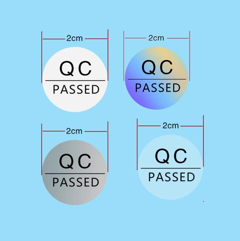 200pcs 20MM DIAMETER QC PASSED Stickers Silver Holographic White Transparent Clear Adhesive Waterproof Drop Shipping