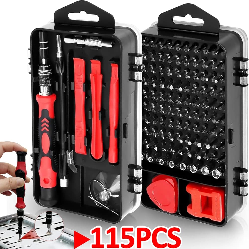 115 in 1 Mini Professional Magnetic Repair Tool Kit Multifunctional Precision Screwdriver Set for Phone Laptop Tablet PC Watch