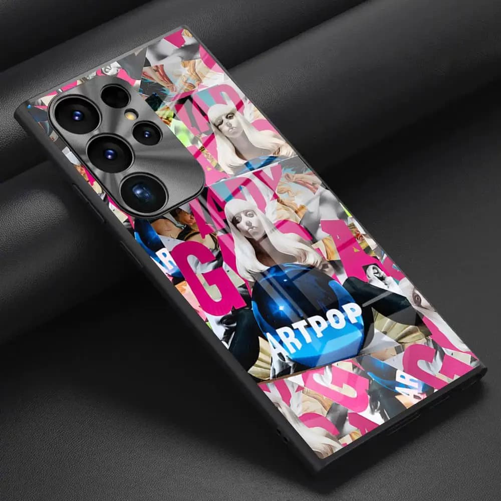 Singer-Lady Gaga Phone Case For Samsung S24 S23 S21 S20 S22 A24 A34 A54 A53 M54 Glass Back Cover