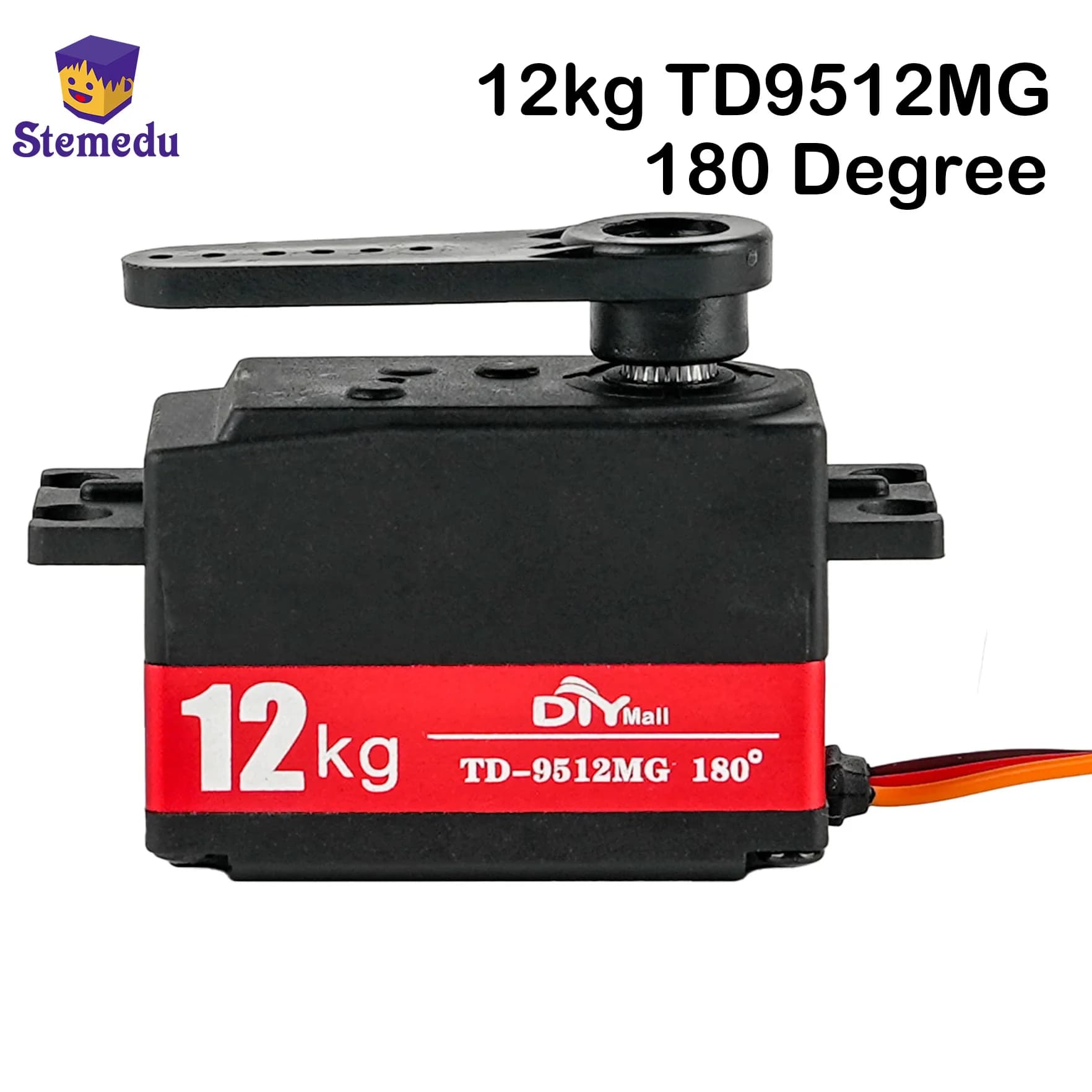 12KG TD-9512MG semi-metal Digital Servo 4.8v 7.4v Steering Gear 180 Degree Angle Controllable for RC Car 1:8 1:10 Drift Cars