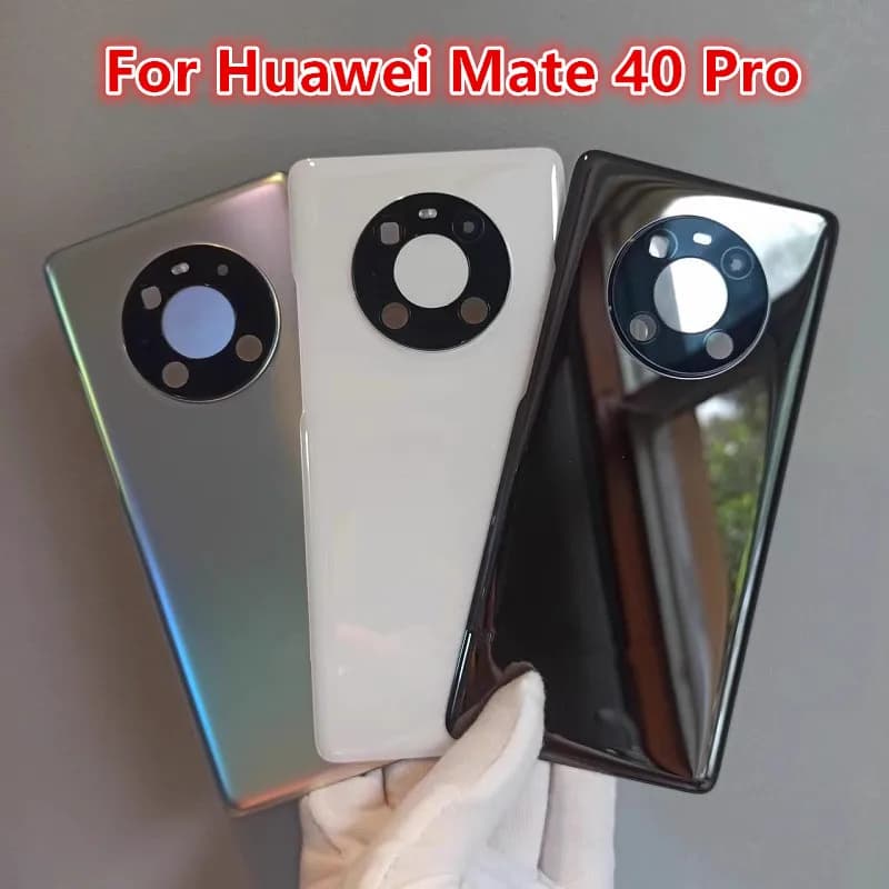 Mate40Pro Battery Back Cover For Huawei Mate 40 Pro Rear Housing Glass Case Replace Phone Repair Spare Parts + Camera Lens