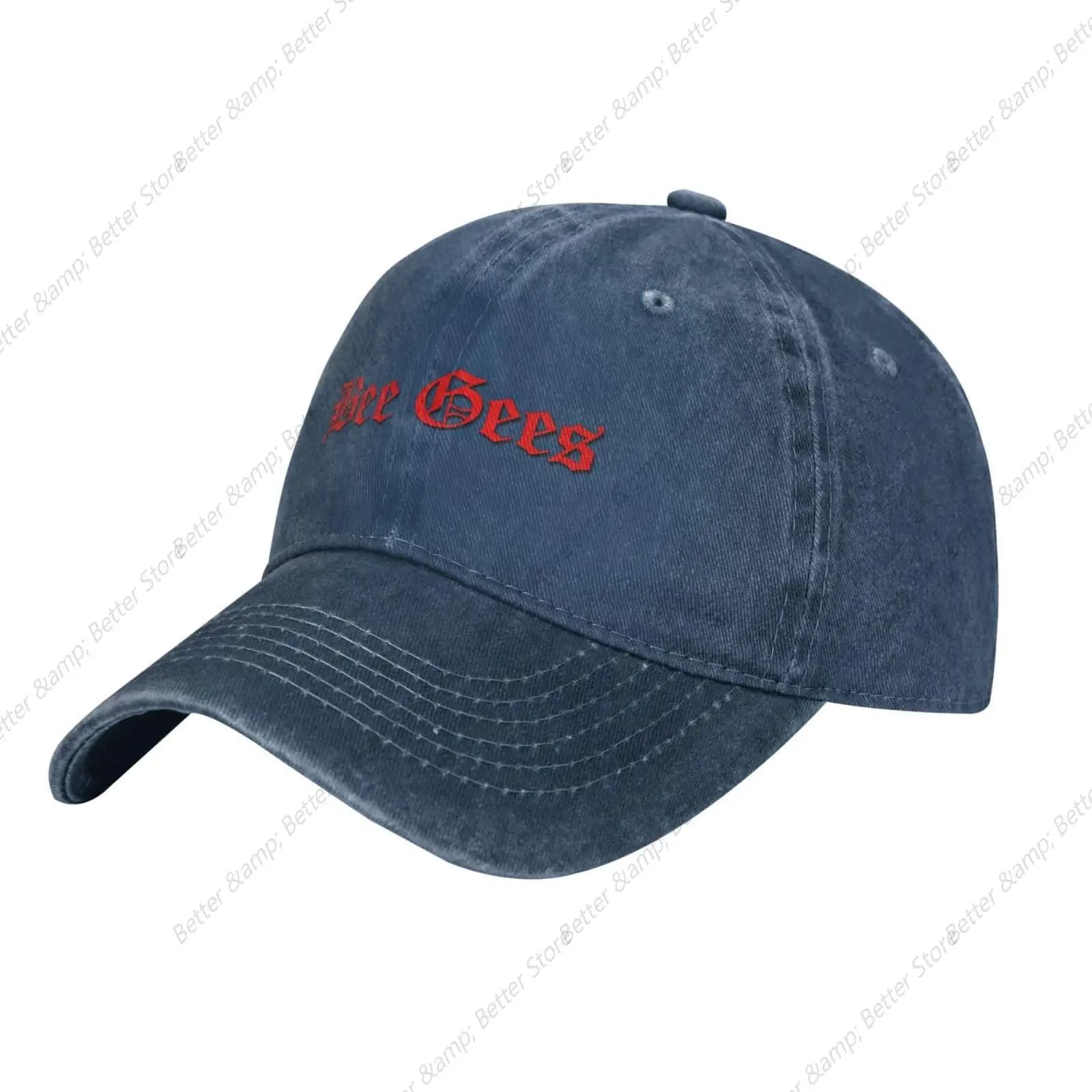 Bee Rock Gees Band Cowboy Printed Baseball Cap Vintage Washed Unisex Adjustable Hats
