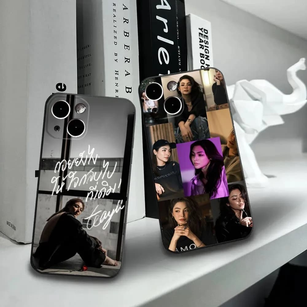 Peraya Malisorn Faye Phone Case For iPhone16,15,14,13,12 Mini 11 Pro XR,X,XS,MAX 7,8 Plus Silicone Cover Soft Black