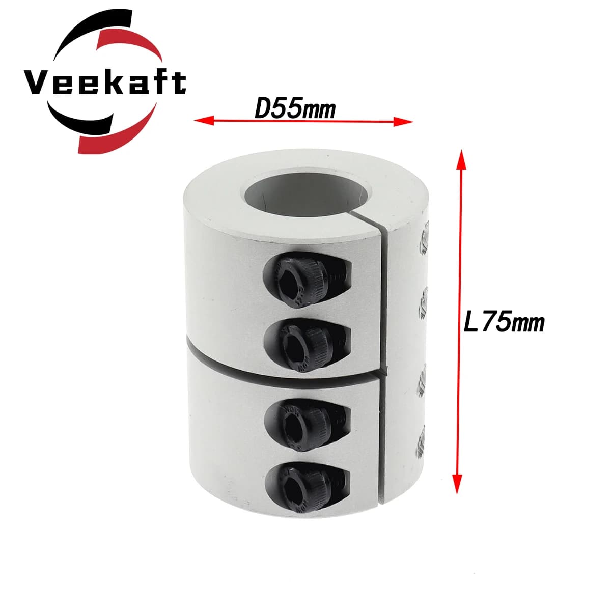 Rigid shaft D55L75 coupler clamp stepper servo motor coupling 3d printer parts 8/10/12/14/15/16/18/20/22mm coupler