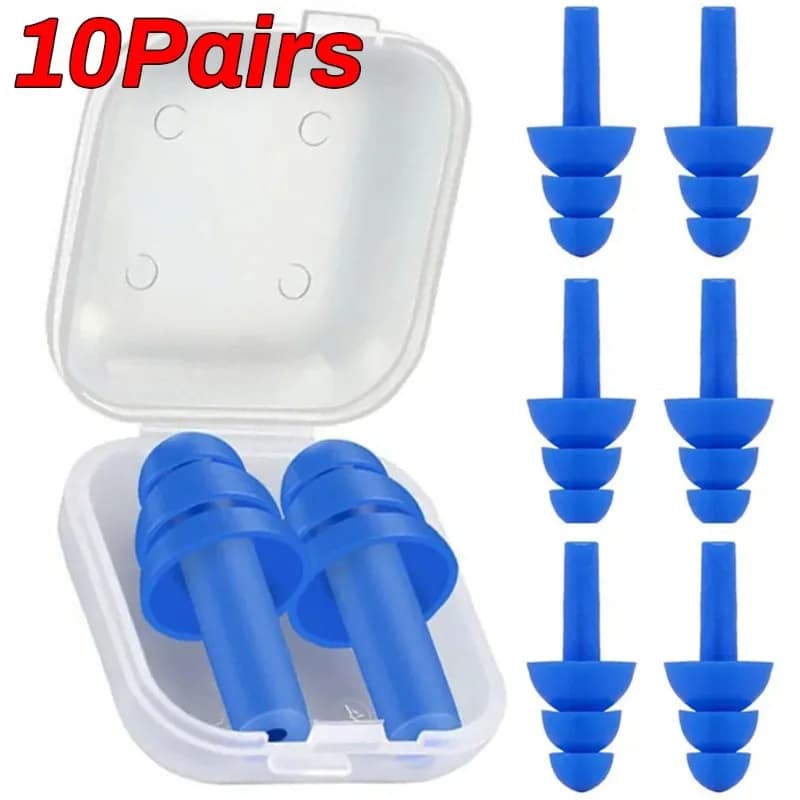 Soft Silicone Ear Plugs Sound Insulation Swimming Ear Protection Earplugs Anti-noise Sleep Plug Noise Reduction with Storage Box