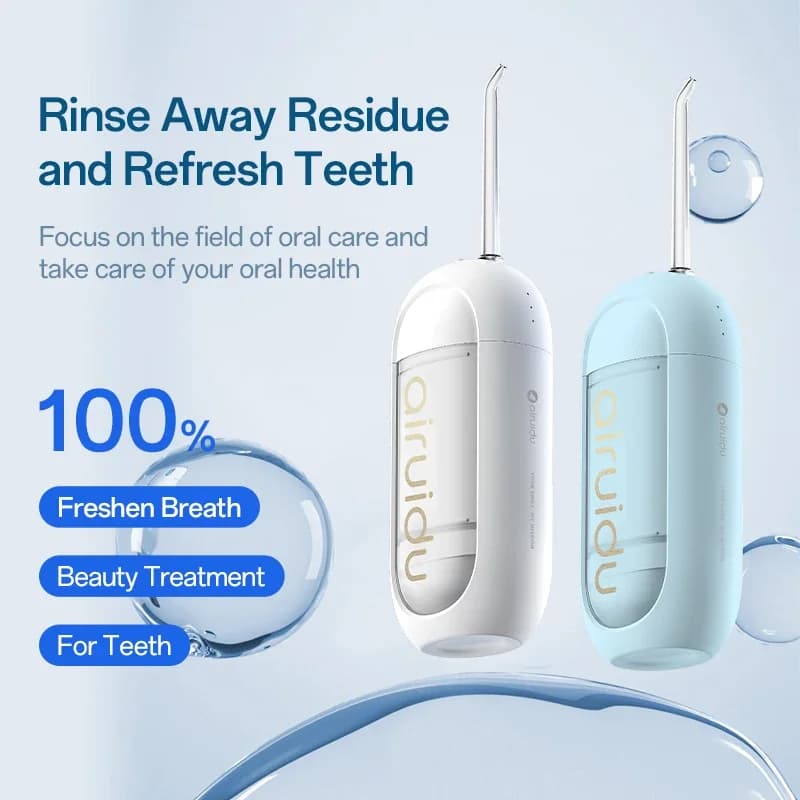 Portable Oral Irrigator Dental Water Jet Mini Powerful Water Flosser for Teeth Cleaning Floss Telescopic Tank Home Travel Bag