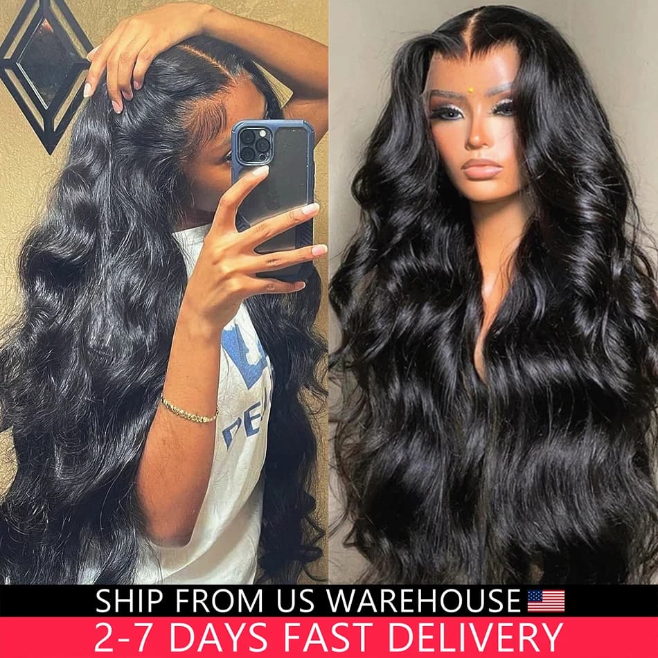 Body Wave Lace Front Wig 13x4 13x6 30 32 34 36 38 Inch 4x4 Lace Closure Wig Gluless Transparent Human Hair Lace Frontal Wig Sale