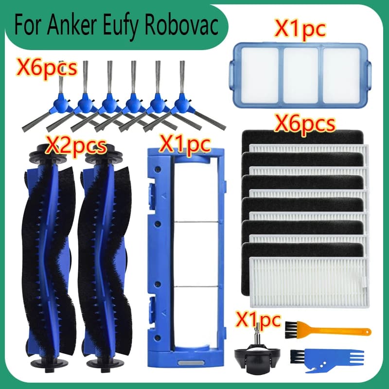 For Anker Eufy RoboVac 11S Plus 15C 25C 30C 35C 12 15T Robot Vacuum Cleaner Roller Side Brush Primary HEPA Filter Accessories