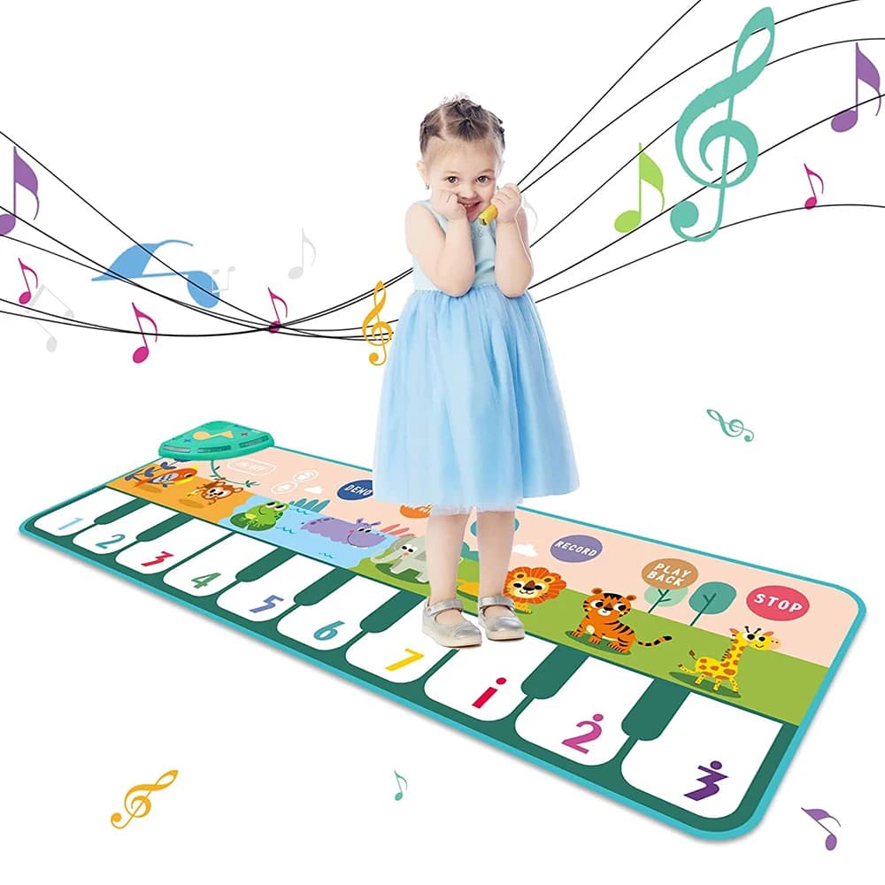 Coolplay Musical Piano Mat for Kids Toddlers Floor Keyboard Dance Mat with 8 Animal Sounds Baby Mat Educational Toys