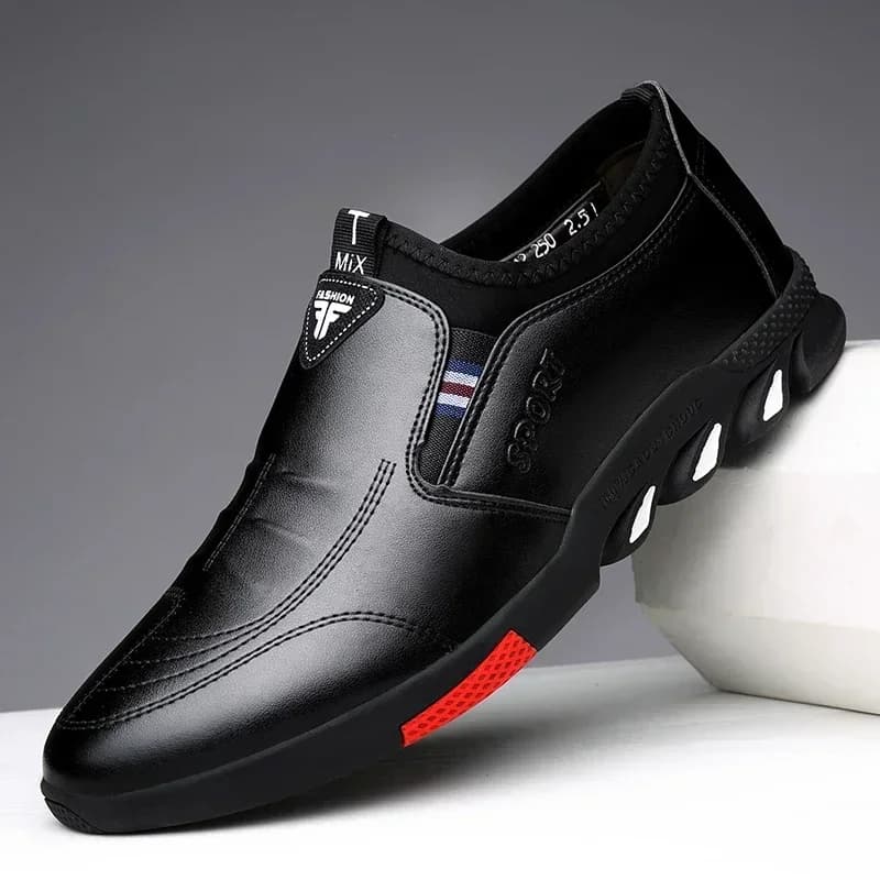 Men's Casual Leather Shoes Spring 2025 Men's Shoes Comfortable Silp on Work Shoes Male Soft Non-slip Loafers Summer Flat Shoes