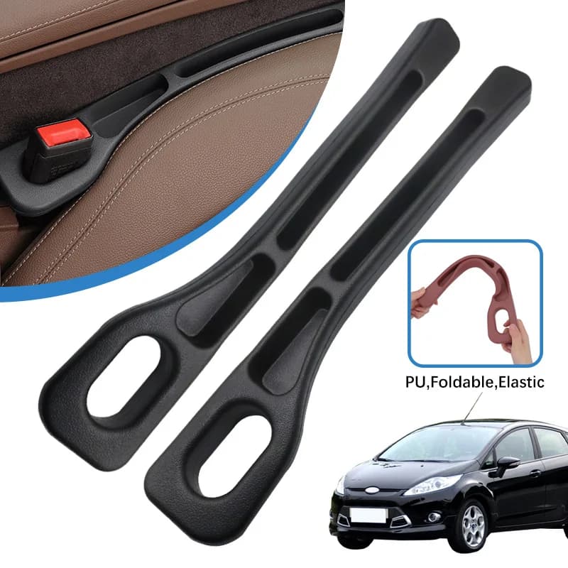 2PCS Car Seat Gap Filling Sealingp Strip For Ford Fiesta MK6 Storage Organizer Accessories