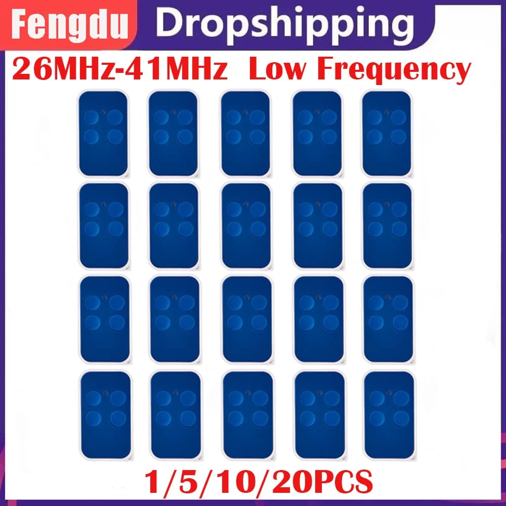 Garage Opener Duplicator Low Frequency HandHeld Wireless 20PCS 26mhz to 41mhz For Fixed Code Replacement Remote Control